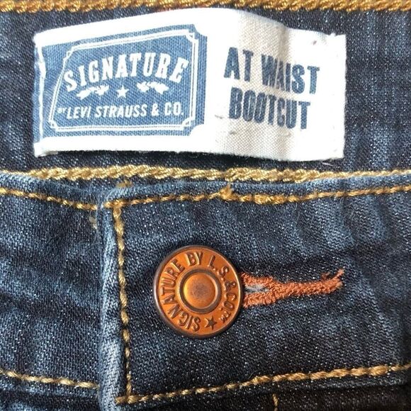 Levi’s Signature At the Waist Bootcut Jeans in Blue Women’s 12 Long - Picture 7 of 11